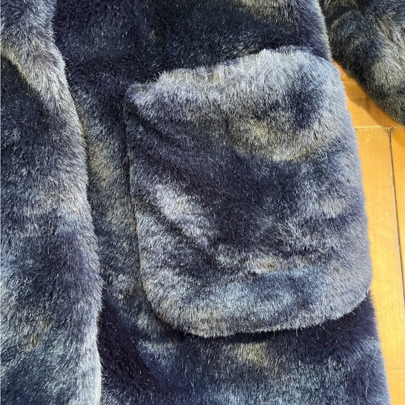 Jacadi navy faux fur hooded coat - Picture 2 of 9